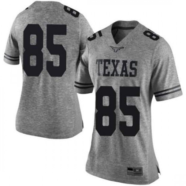 Women Texas Longhorns #85 Malcolm Epps Gray Limited Stitch Jersey